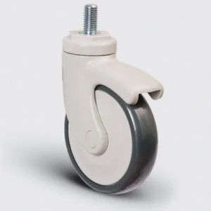 EC05MBT100 Döner Civata Bağlantılı Plastik Maşalı Çap:100 Medikal Ekipman Tekerleği Bilya Rulmanlı Oynak Maşalı Civata Bağlantılı