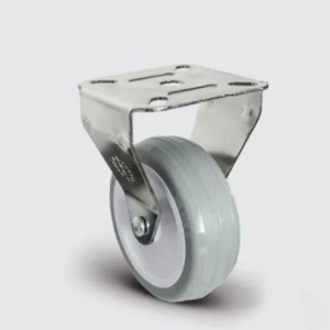 EU02ZKC50 Sabit Maşalı Poliamid Üzeri PVC Kaplı Tekerlek Çap:50 Kendinden Burçlu