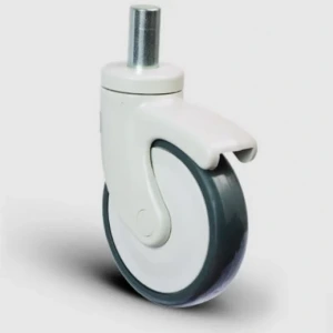 EC03MBT125 Döner Pim Bağlantılı Plastik Maşalı Çap:125 Medikal Ekipman Tekerleği Bilya Rulmanlı Oynak Maşalı Pim Bağlantılı