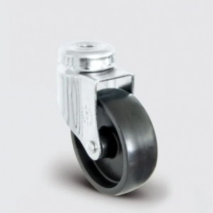 EU04MKM75 Oynak Delik Bağlantılı Polipropilen Tekerlek Çap:75 Çift Bilya Yataklı Maşa, Kendinden Burçlu Moblen Tekerli