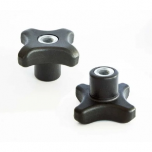 Çap:60 M8 Dişi 4 Köşe Plastik Tutamak Burçlu Ortası Delik