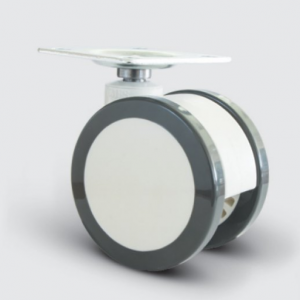  Döner Tablalı Plastik Maşalı Çap:50 Çift Kasnaklı Medikal Tekerlek Oynak Maşalı