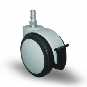  Civatalı Frenli Poliüretan Kaplı Tekerlek Çap:75 Oynak Frenli Civata Bağlantılı, Burçlu Mobilya Tekerleği Medikal Ekipman Tekeri